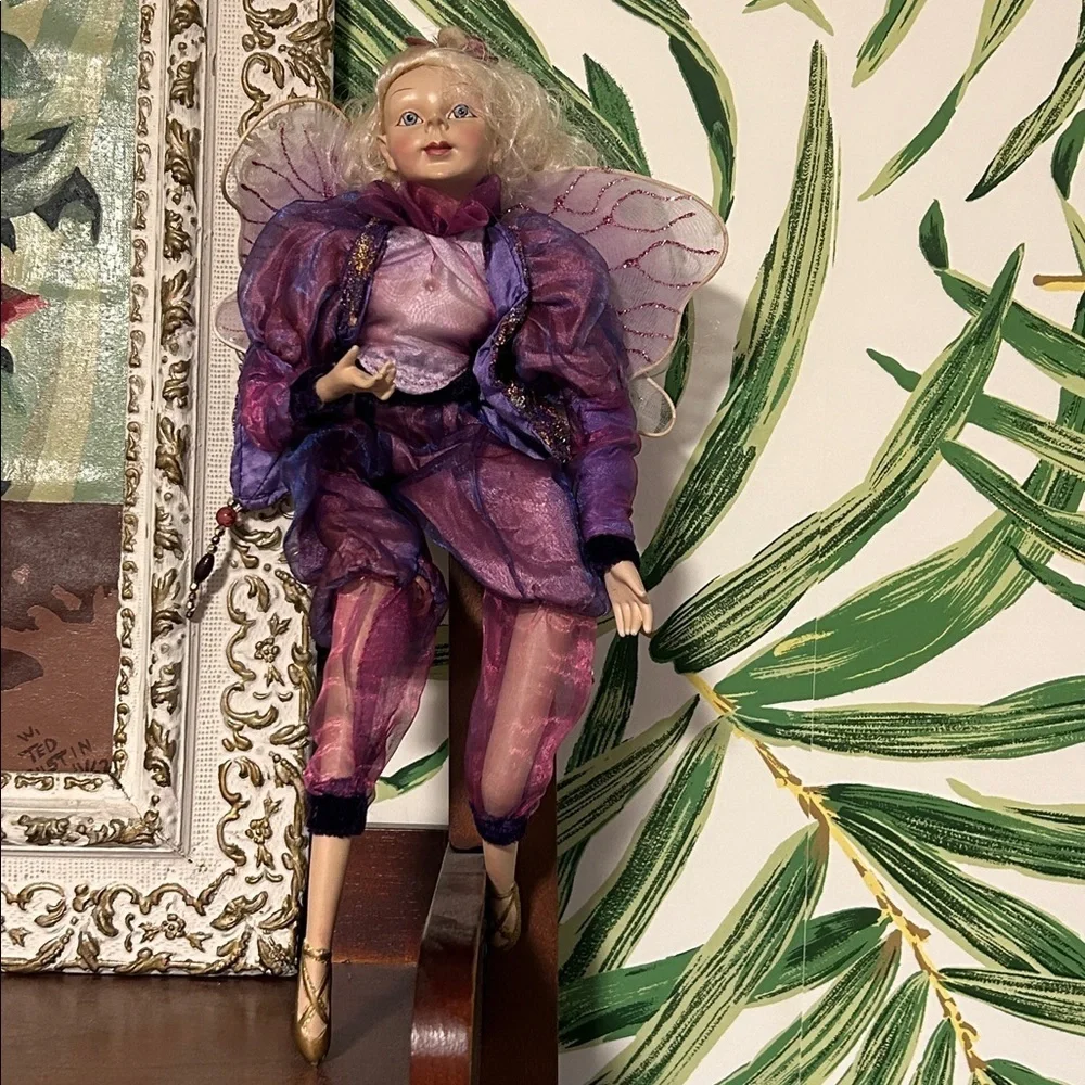Vintage Winward Purple Fairy Doll Hanging Magical Elf   Holidays
